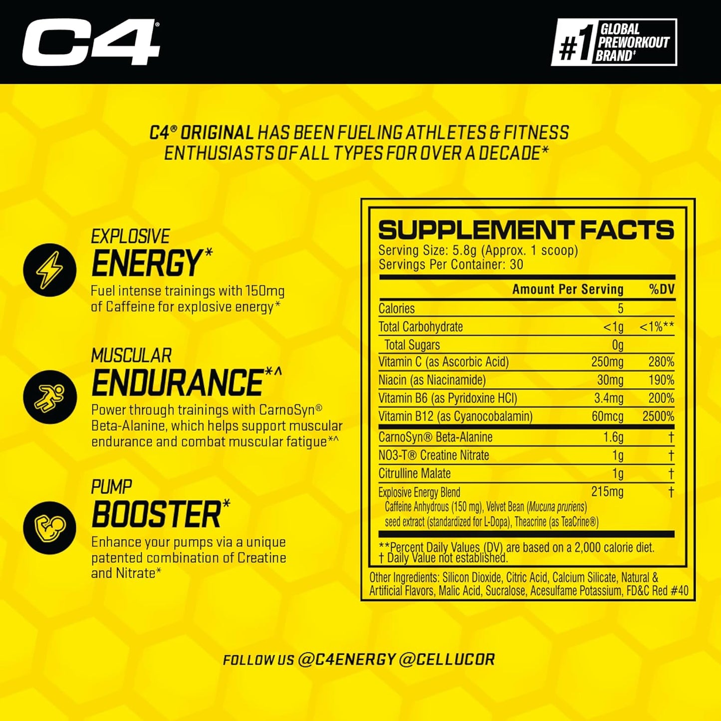 Original C4 Pre Workout Powder – Cherry Limeade