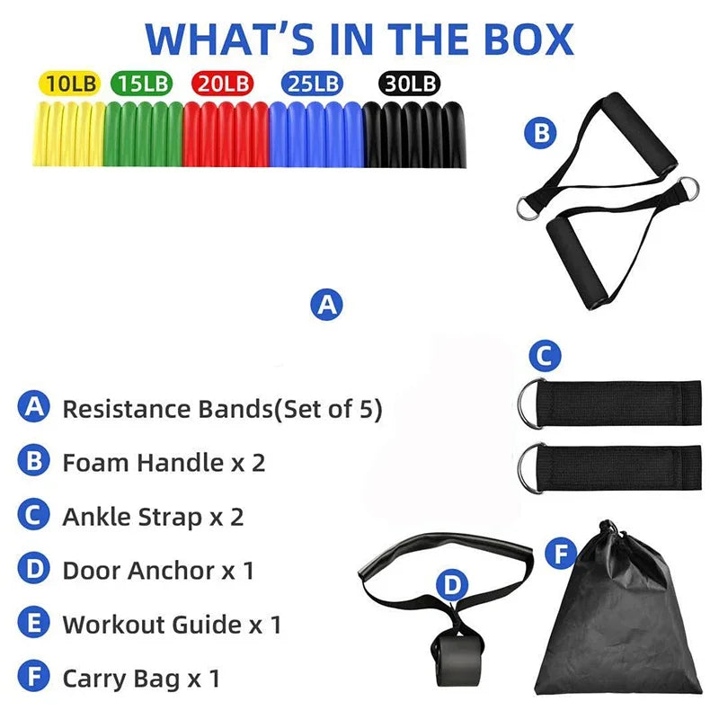 Adjustable home workout fitness bands