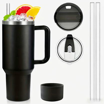 Portable Water Bottle with Straw & Handle