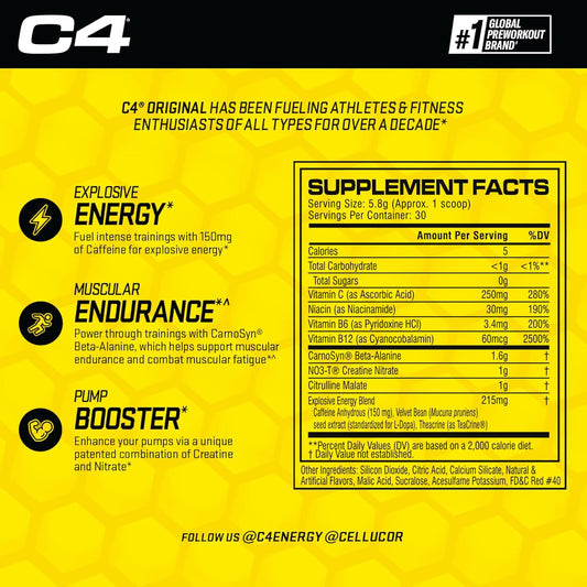 Original C4 Pre Workout Powder – Cherry Limeade