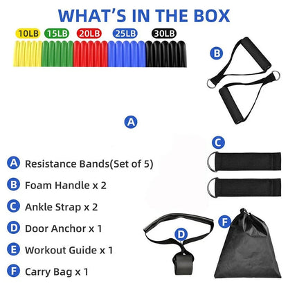 Adjustable home workout fitness bands
